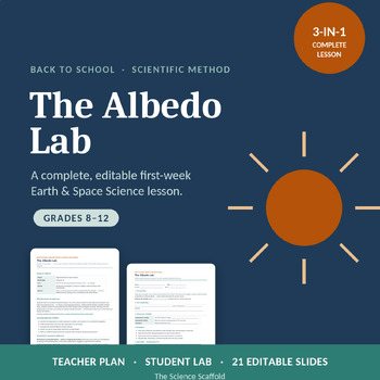 Scientific Method Back to School Earth Science Lab | Albedo (Editable + Slides)